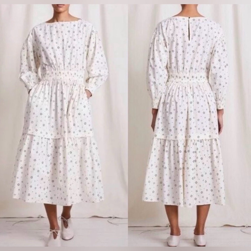 Apiece Apart Women’s Estrella Floral Long Sleeve Tiered Maxi Dress